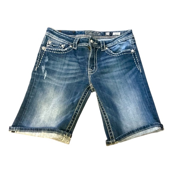 Miss Me Women's Distressed Denim Shorts Size- 27 - Picture 1 of 2